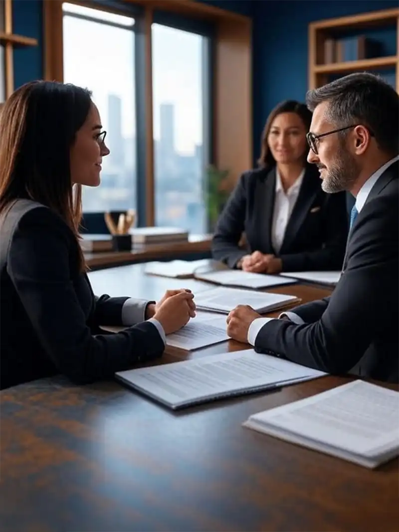 A legal consultation in the office of Morgan Hill P.C. in Olympia, WA