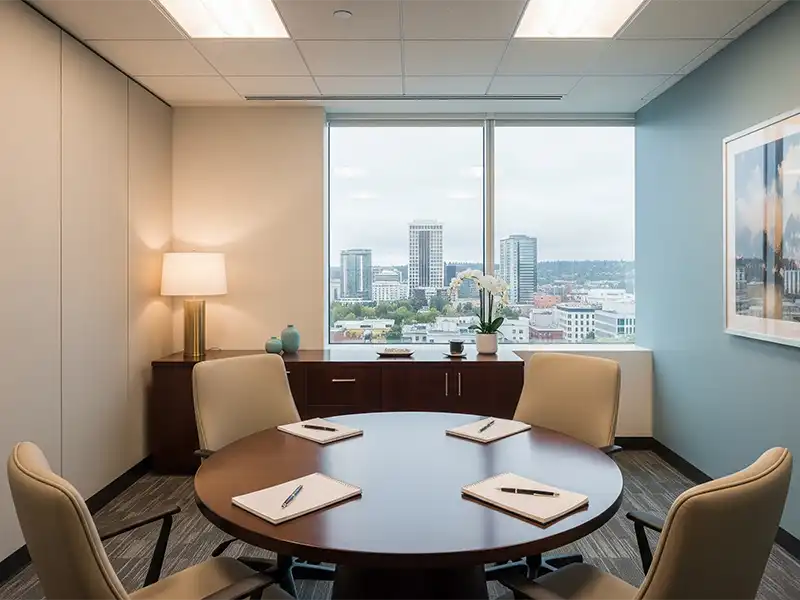 Neutral mediation room at Morgan Hill P.C. in Olympia, WA, for dispute resolution services.